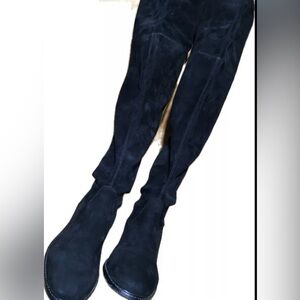 Frye Suede Tara Stretch Thigh Over The Knee Low Heel Boots Size 7.5